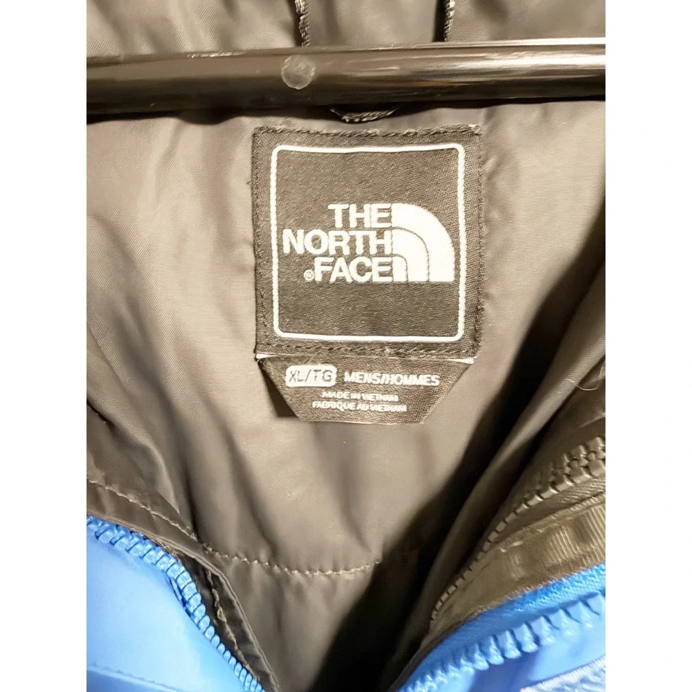 The North Face HyVent Jacket Full Zip Hooded Waterproof Outdoor XL Blue Gray